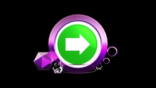 Arrow Icon Soft Green Round Button V5