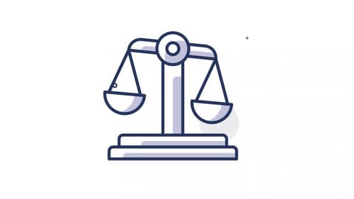 Animated Balance Scale Line Icon with Subtle Modern Movement