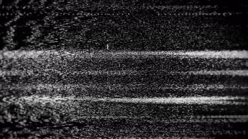 Classic B&W Television Static Noise with Flickering Horizontal Bands and Lost Signal Broadcast Look