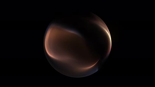 Abstract Fluid Sphere with Glowing Light Particles Motion Background
