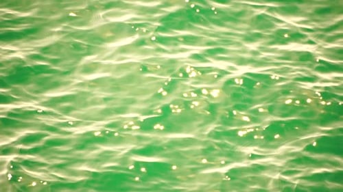 Sea Water Surface Aerial View on Clear Azure Sea Water Sun Glare Abstract Nautical Summer Ocean