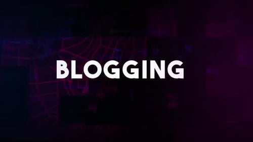 Blogging Glitch Title Animation With Cinematic Background