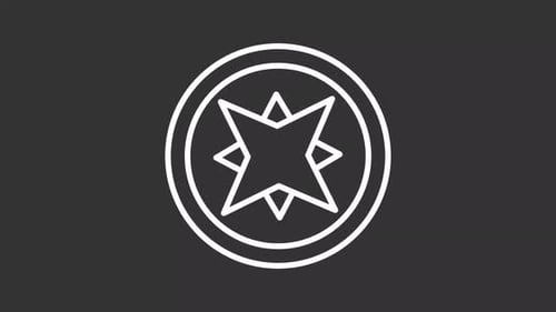 Animated Flat Design Pulsing Star Icon