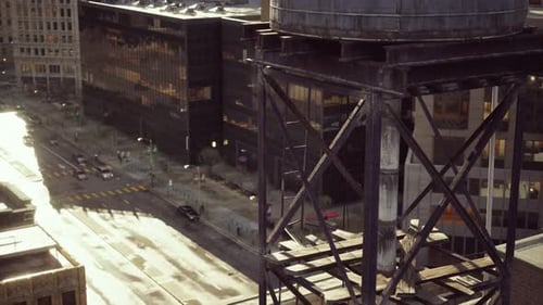 Vista aérea de una ciudad con edificios altos