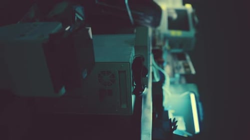 Advanced Medical Equipment Operating in a Dark Hospital Environment