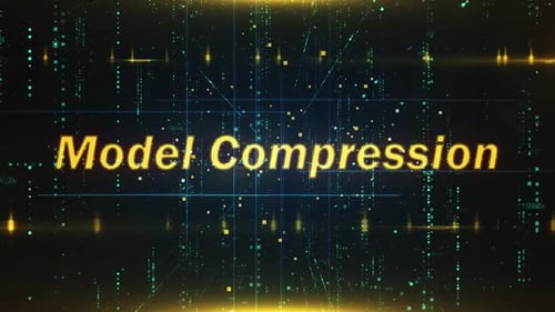 Model Compression Word On Technology Background