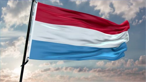 Realistic Waving Flag Animation Loop