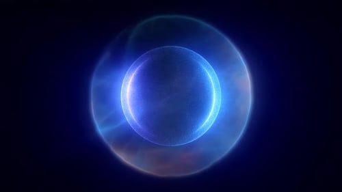 Abstract Glowing Energy Sphere Particle Animation