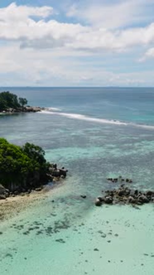 Tropical Beach Scenery in the Seychelles Mahe Island