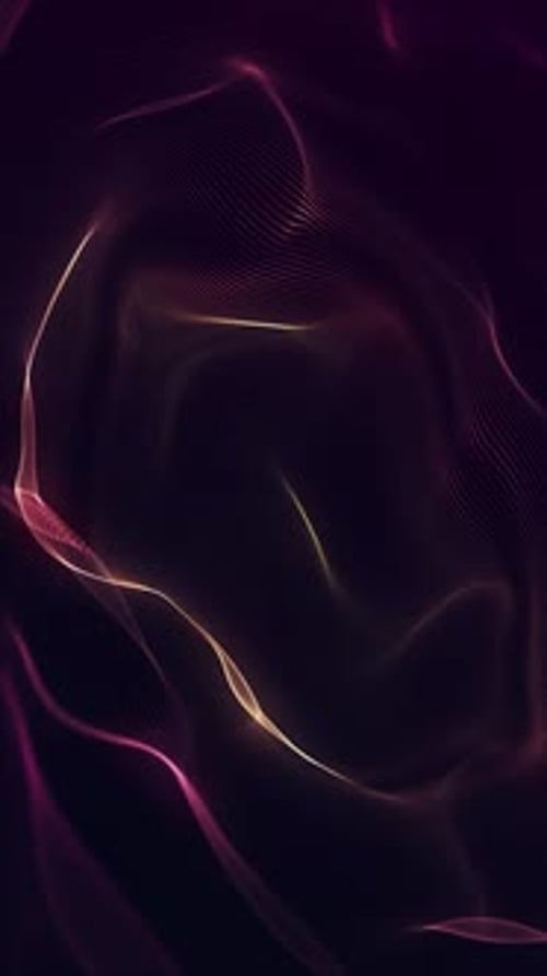 Abstract Glowing Wavy Lines Digital Particle Field Background