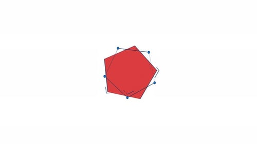 Polygon chart with connected data points 2D object doodle animation