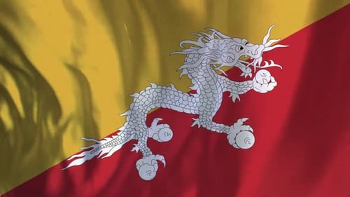 Tissu drapeau du Bhoutan