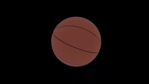 Realistic 3D Basketball Spinning on Alpha Channel