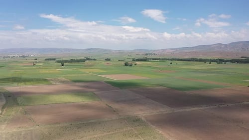 Aerial View Of Large Farmland