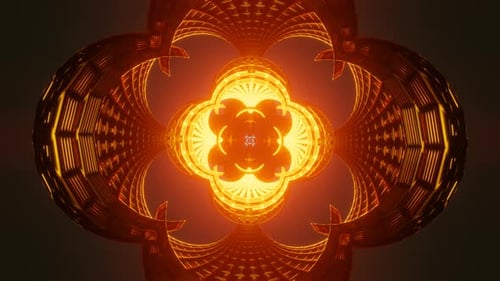 Hypnotic VJ Loop with Colorful and Vivid Kaleidoscopic Visuals