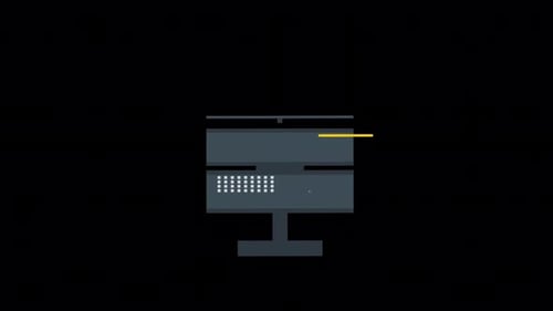 Flat Design Server Data Security Unlock Animation