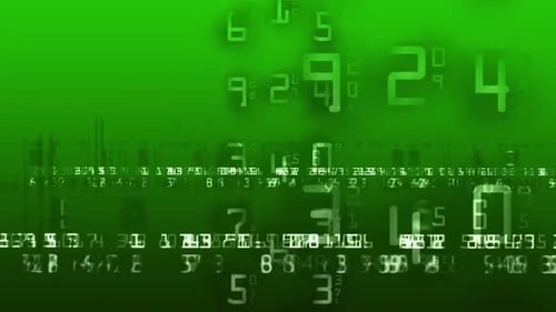 Futuristic Green Digital Data Stream Background