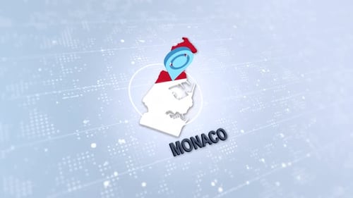 Monaco Map With Marker