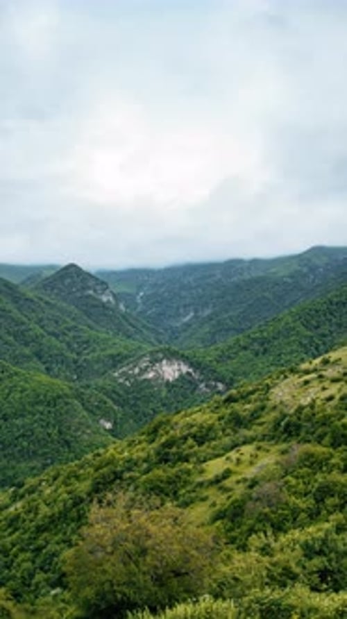mountain and cloudy sky timelapse