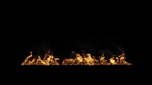 Realistic Animated Ground Fire Element Overlay