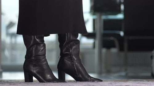 Stylish Black Heeled Boots Fashionable Elegance