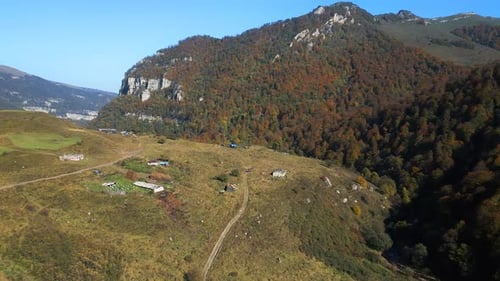 landscape with mountains and sky