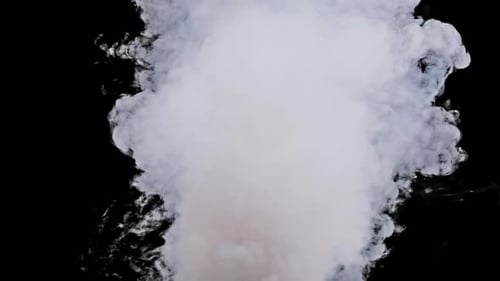 Jet Stream of Smoke or Vapor with Alpha Channel in Slow Motion