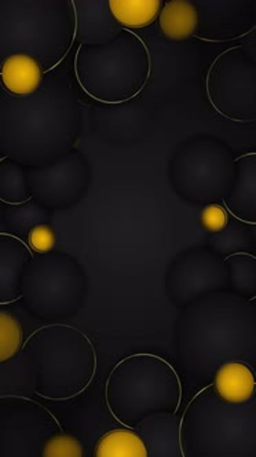 Golden disco ball sparkling with bright lights, confetti, golden Frame, Shimmering Glittering Bokeh,