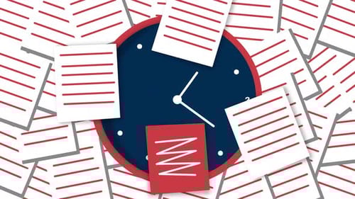 Corporate Time Clock with Accumulating Papers