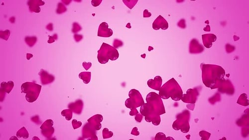 Valentine Day Polygonal Heart Background Loop V4