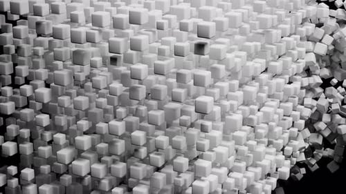 White Spheres 3D Loop Shapes Animation