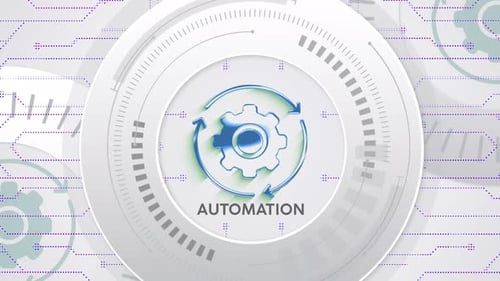 Automation Icon With Light Hud Animation