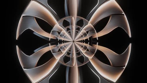 Abstract Neon Geometric Lines in Constant Motion