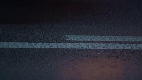 Highway Lines at Dusk