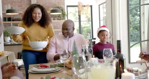 Family Shares Holiday Meal at Home