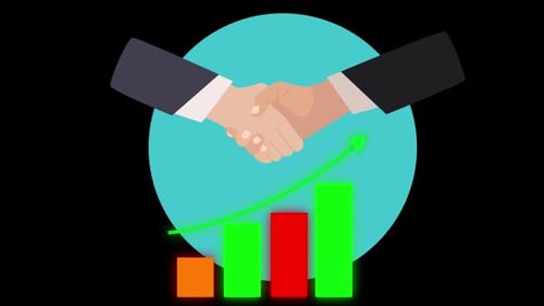 Handshake Of Business People Partners Businessmen On Alpha Channel