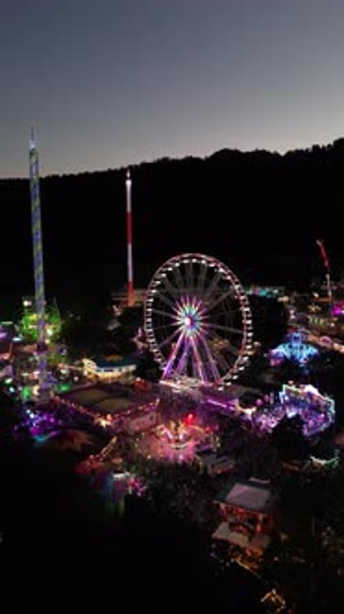 Aerial video of the Swiss Amusement Park, Zurich.