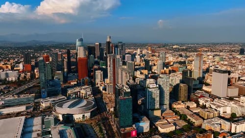 Scenic view of Los Angeles, California, United States on sunny day.