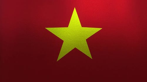 Waving National Flag of Vietnam