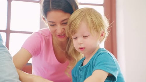 Mother and Child Enjoy Quality Time at Home
