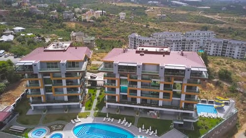 Luxury Apartments with Pool Aerial View