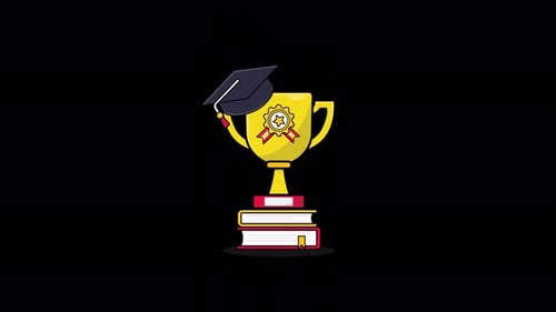 Animated Academic Achievement Concept Video - Transparent