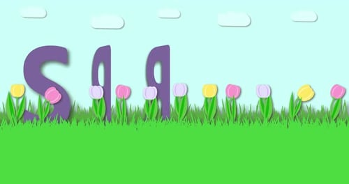 Spring Word Text Seasonal Animation Resolution
