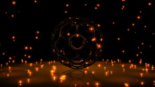 Background with Falling Orange Particles, 3D Render, Unique Design, Exclusive, Figure