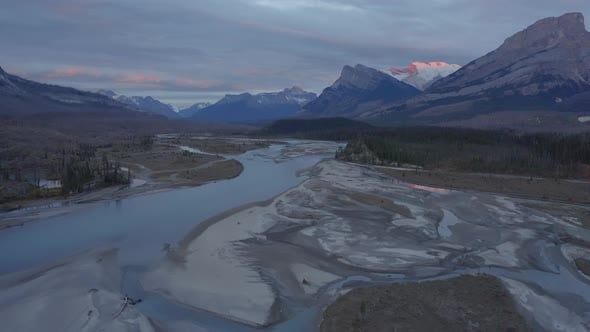 Vast Landscape Of Sandbanks Over The River With Rugged Ridges Near ...