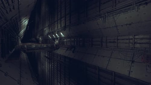 Compartiment de récipient restreint avec panneaux rivetés et éclairage