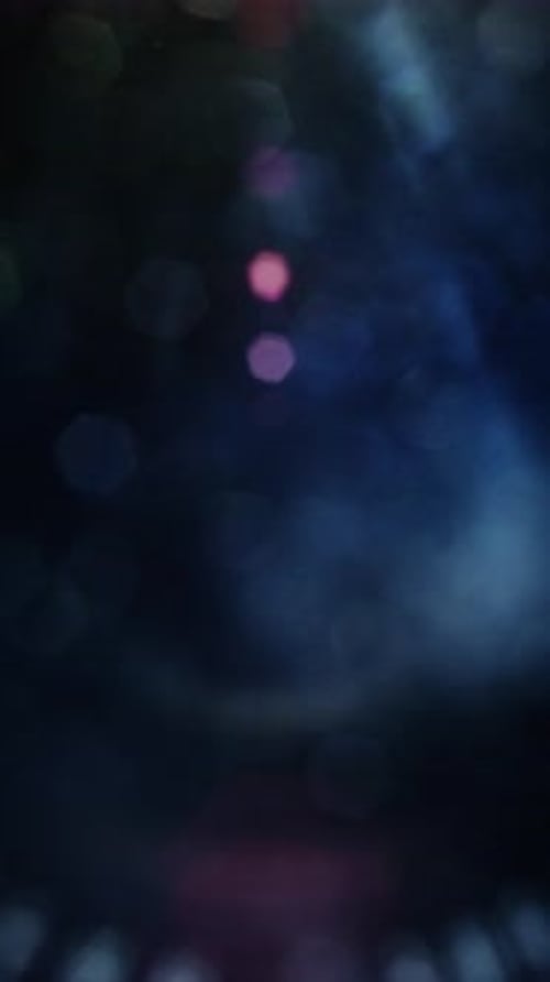 Dynamic Anamorphic Lens Flares Over Dark Background