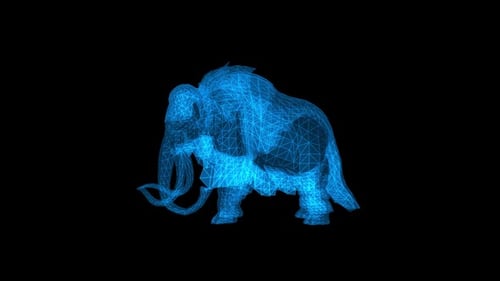 Modèle de mammouth polygonal 3D
