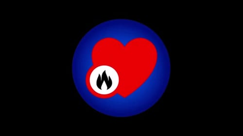 Icono Red Fire Love 3D