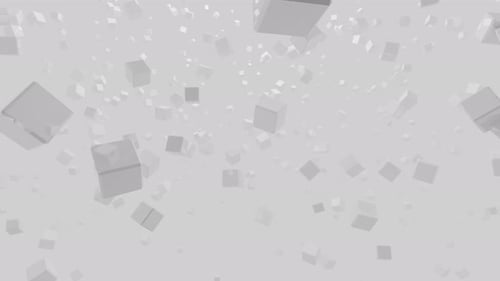Abstract Geometric Cubes Falling and Rotating Background